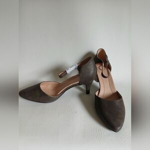 0Journee Collection Olive Brown Ankle Strap With Side Buckle Sx9M